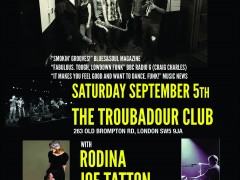 Sept 5 at The Troubadour Club Sept 5 at The Troubadour Club